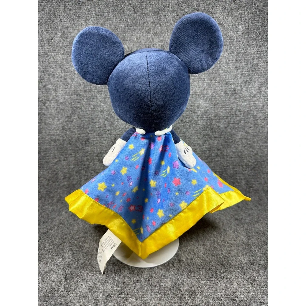Disney Mickey Mouse Baby Security Blanket Lovey Blue Yellow Stars Just Play 12